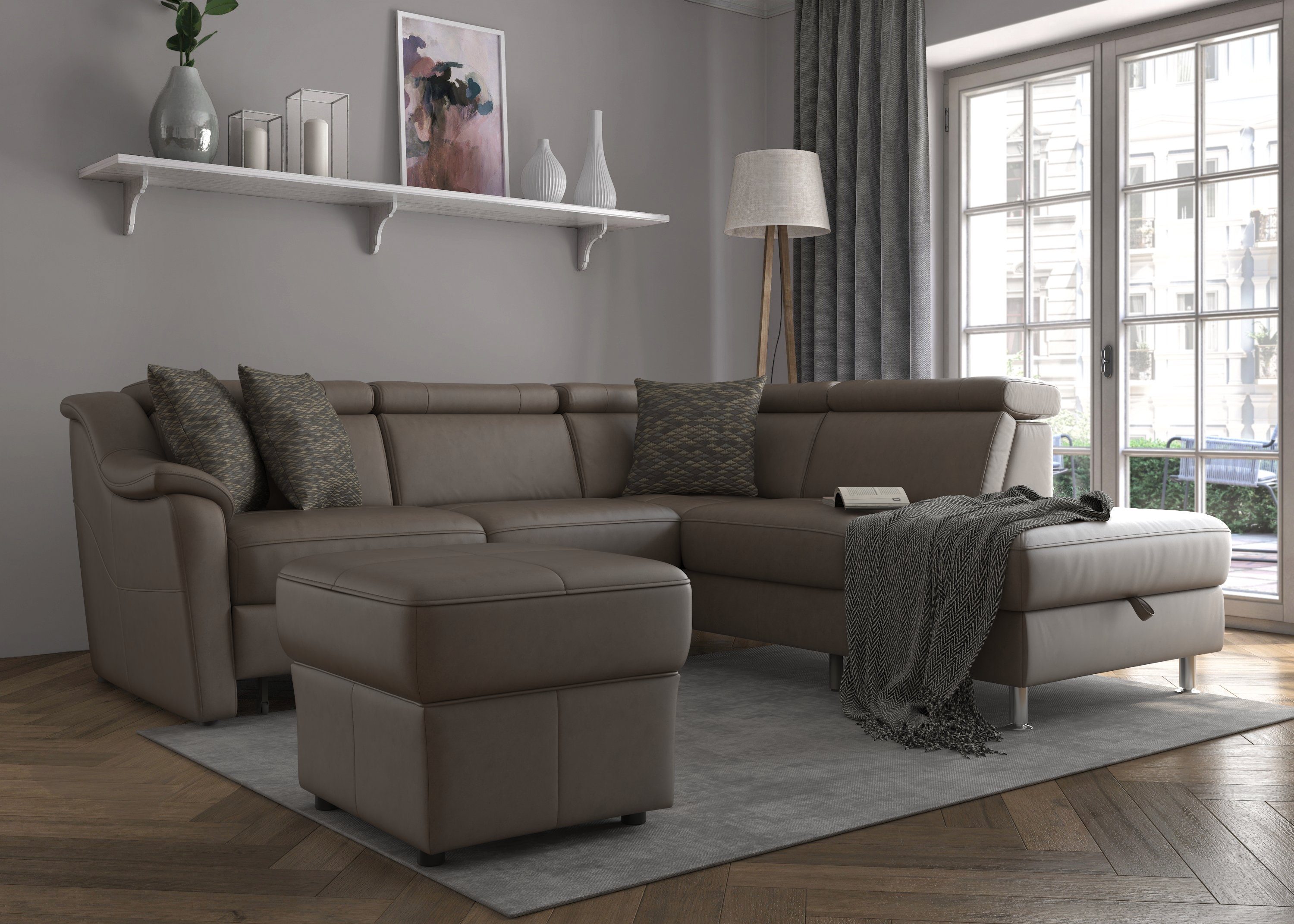 sit&more Ecksofa Freetown L-Form, inklusive Kopfteilverstellung günstig online kaufen