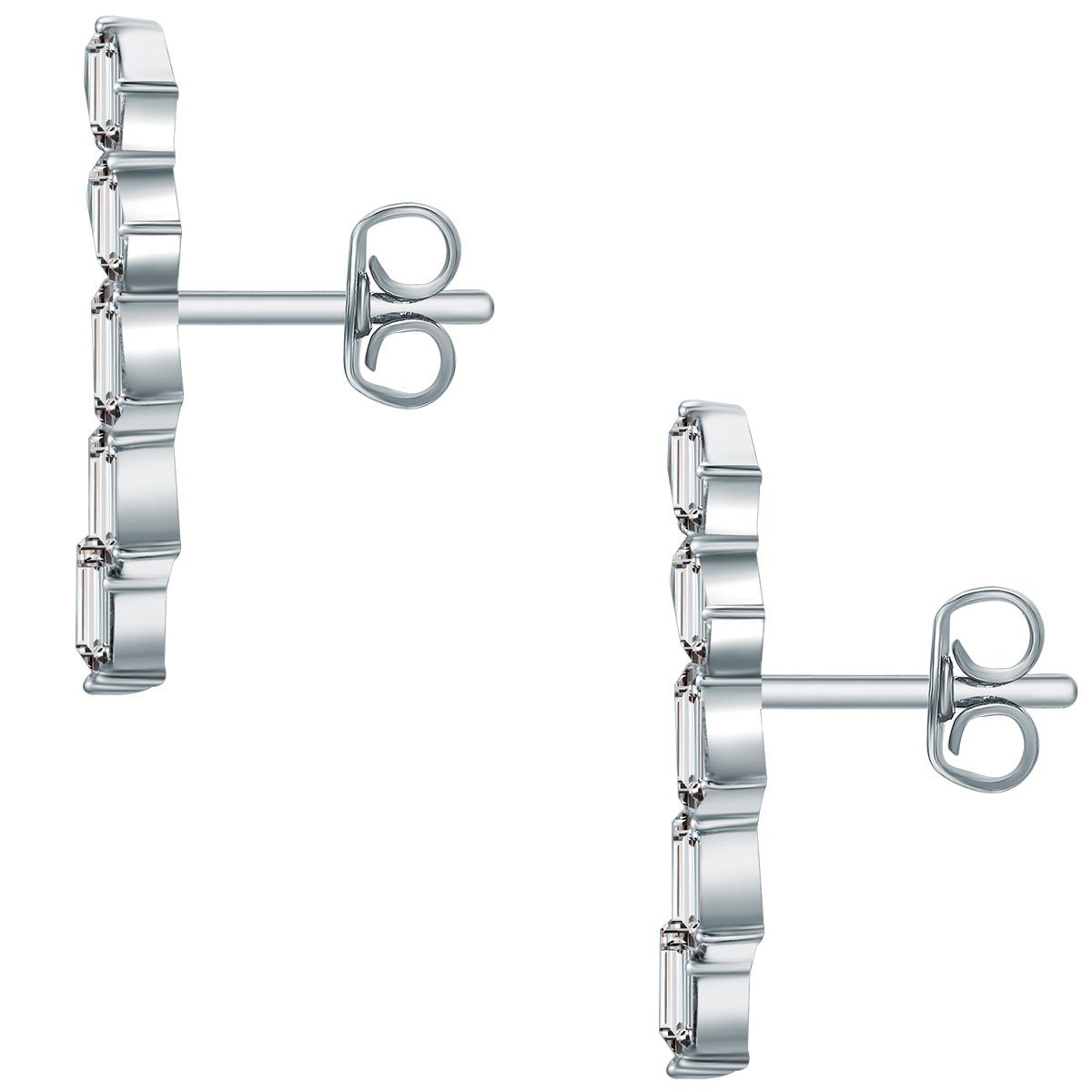 Lulu & Jane Paar Ohrhänger silber, verziert mit Kristallen von Swarovski® günstig online kaufen