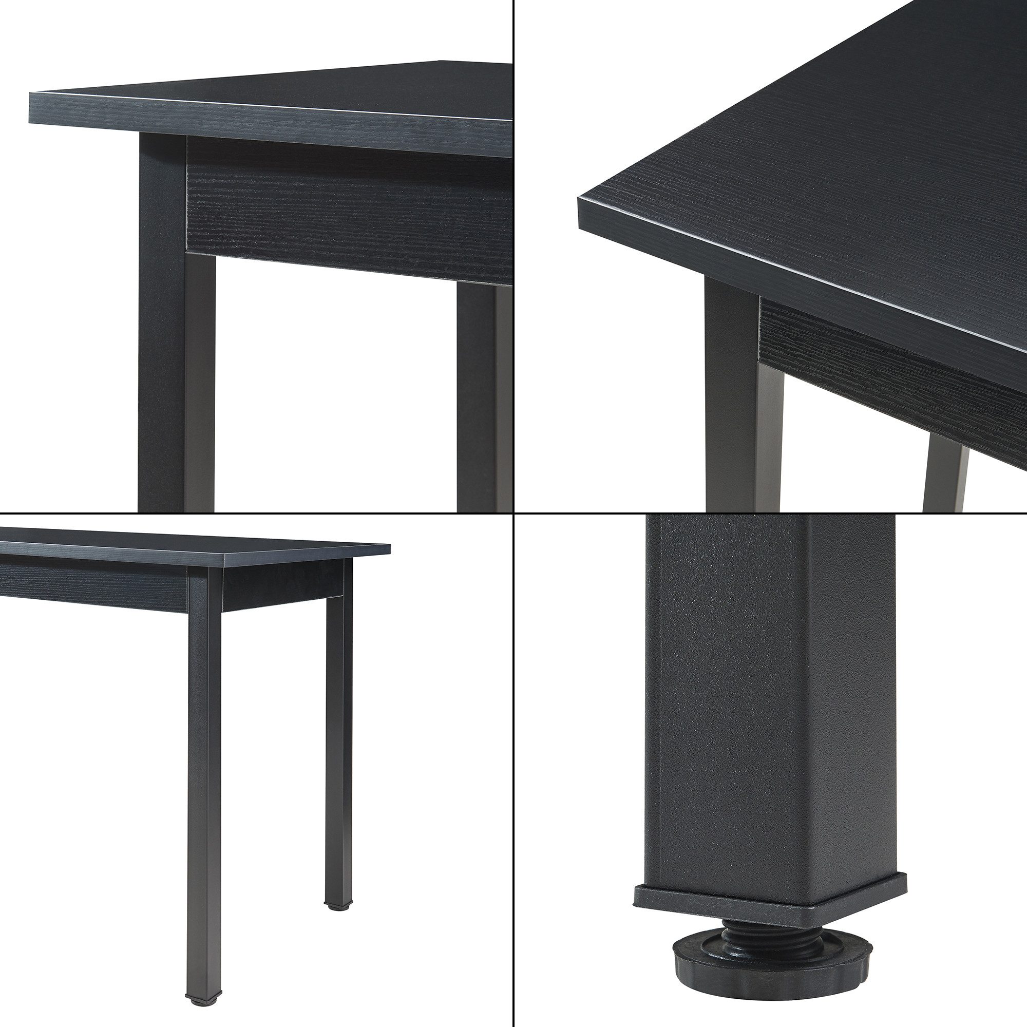 en.casa Esstisch, »Den Haag« 120x60 cm Schwarz