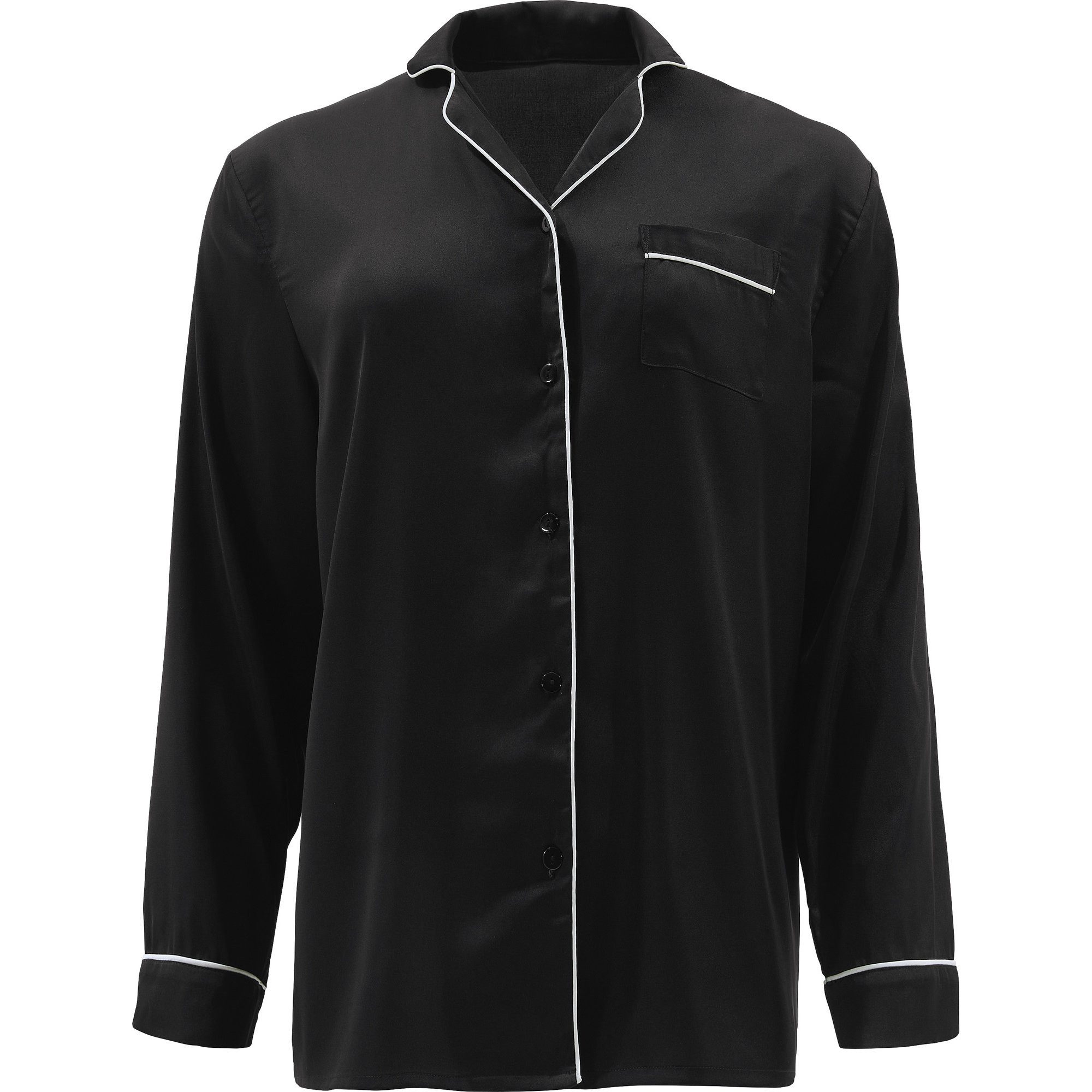 Erwin Müller Pyjama Damen-Schlafanzug Satin Uni – Bild 2 von 5