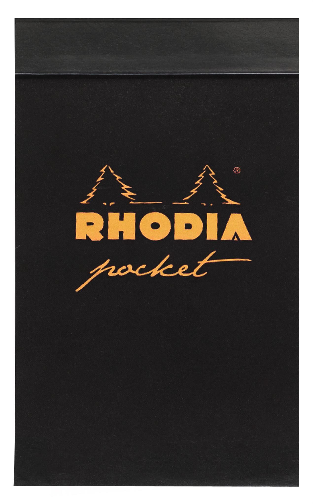 Notizblock Rhodia Rhodia Block 7,5x12 40Bl kar 80g sw