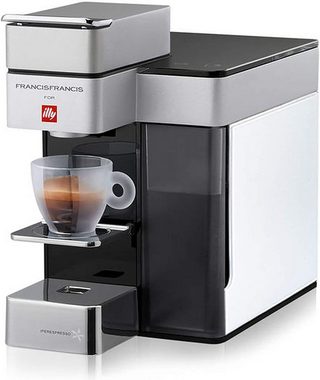 Illy Kapselmaschine Kaffeemaschine Y5 Iperespresso für Espresso und Kaffee, Espressomaschine Weiß für Kaffeekapseln Iperespresso