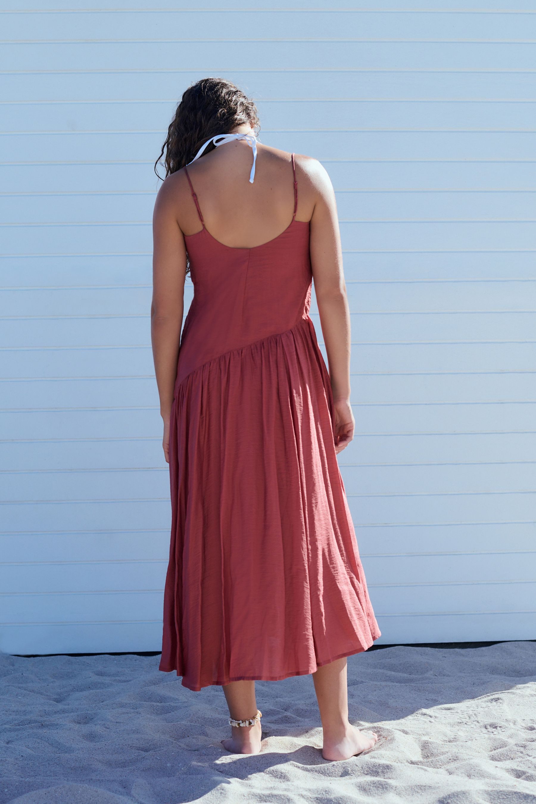 Next Strandkleid Verschlussloses Maxikleid mit tiefer günstig online kaufen