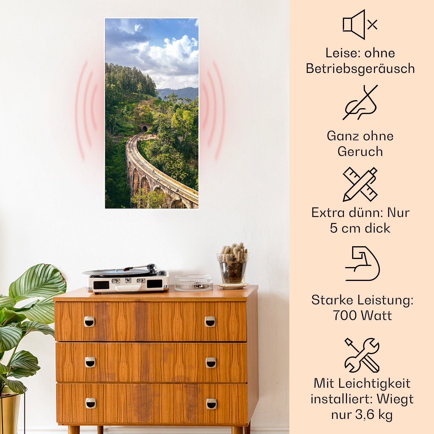 Klarstein Heizkörper Wonderwall Air Art Smart 700W, elektrische Infrarothei günstig online kaufen