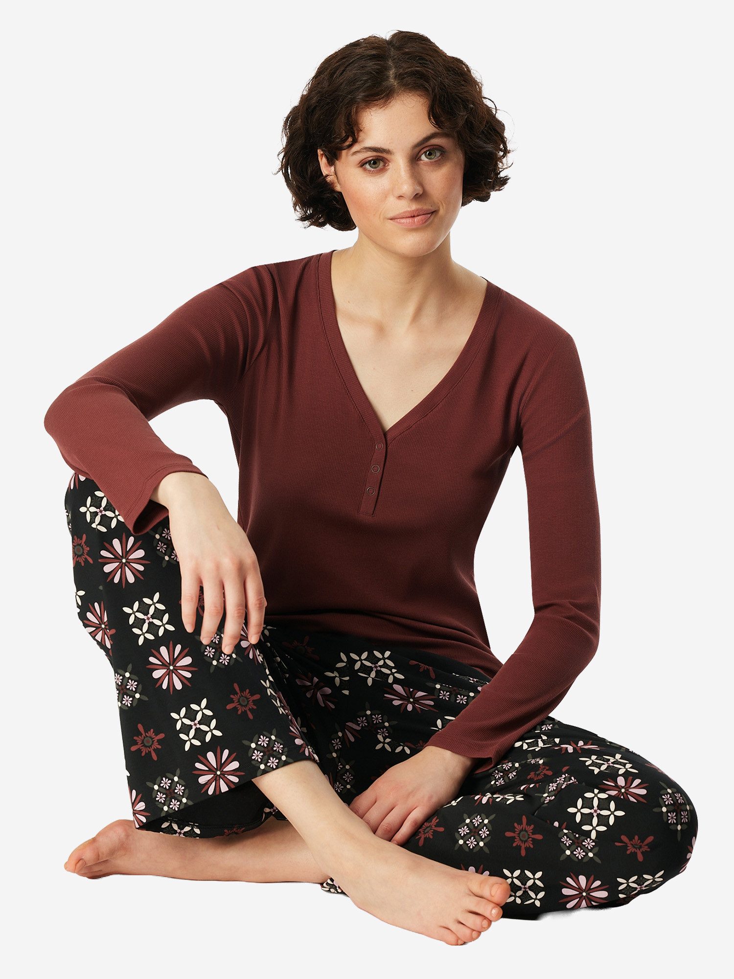 Schiesser Pyjamaoberteil Mix Relax schlaf-oberteil nachthemd sleepshirt günstig online kaufen