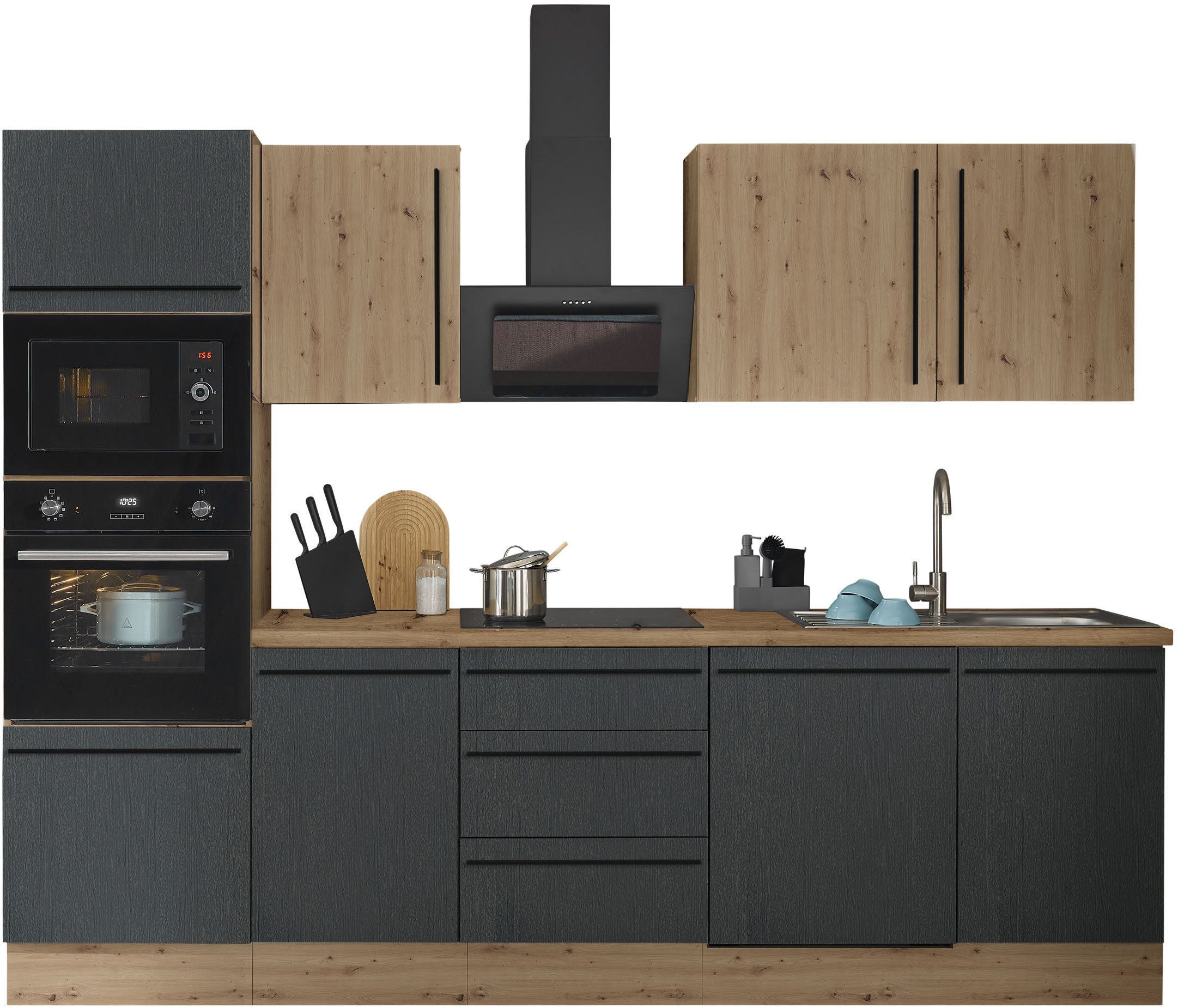 KOCHSTATION Küchenzeile Florida, Breite 280 cm, wahlweise mit E-Geräten,Sof günstig online kaufen