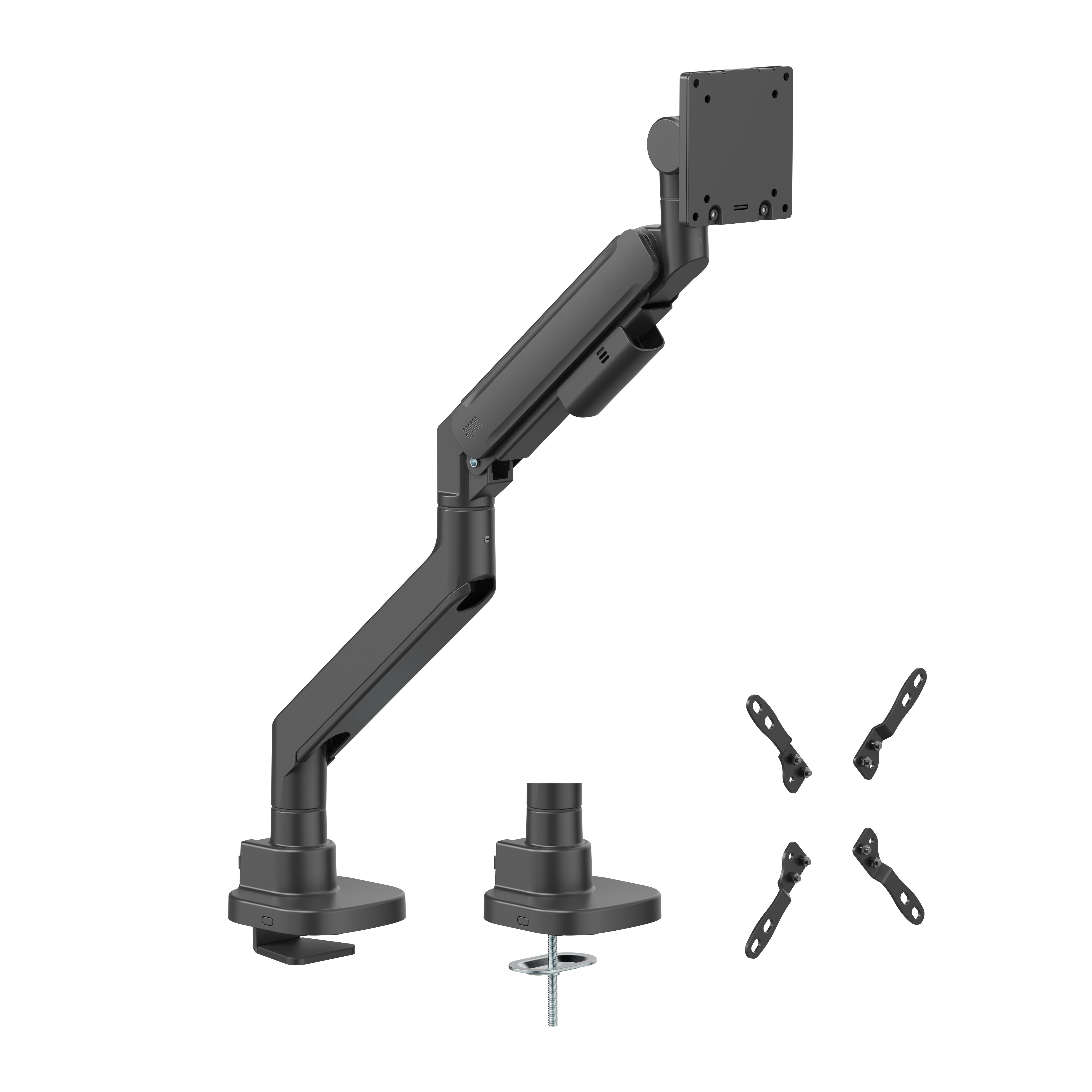 HALTERUNGSPROFI Monitor-Halterung Office-GS812AEXB, (bis 57 Zoll, Neigbar, schwenkbar, extrastark Aluminium, bis 27kg)