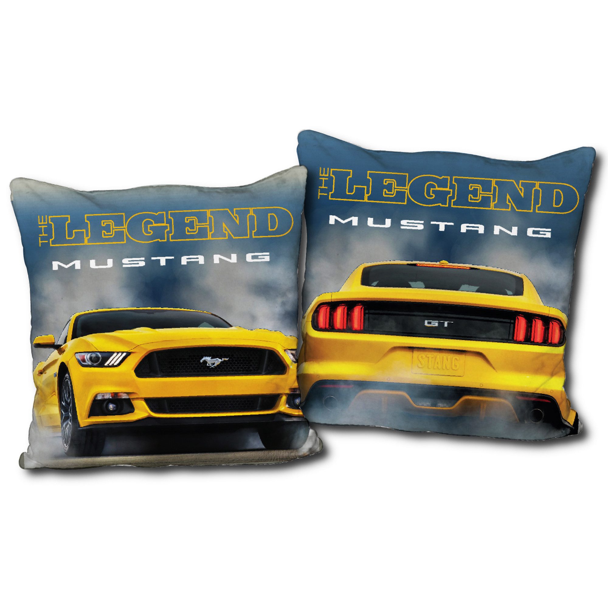 BERONAGE Dekokissen Ford Mustang Legend Kissen 40x40 cm, kuschelweich passend zur Bettwäsche, ideal für Sofa, Couch, Bett, Auto