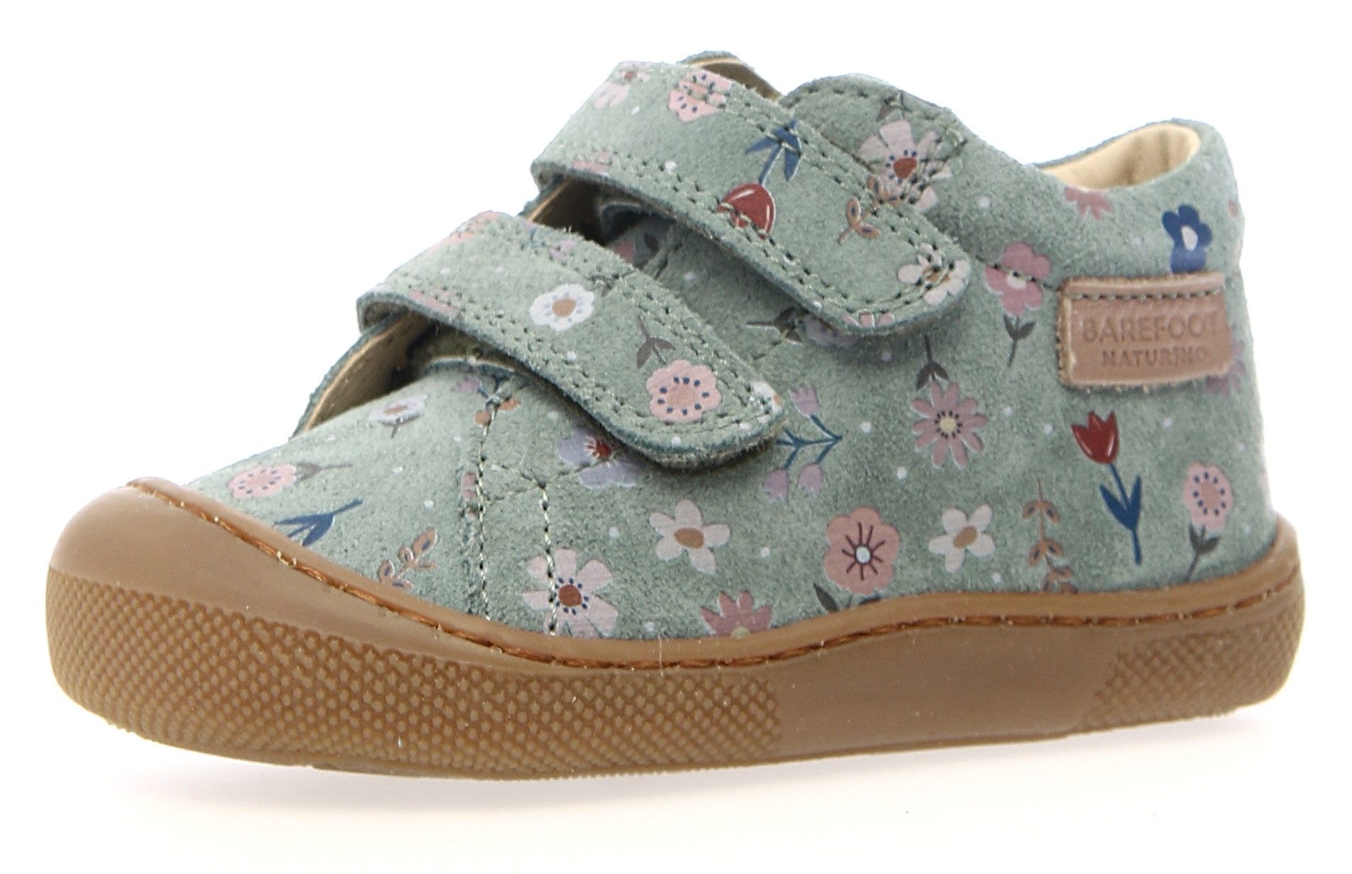 Naturino Amur Lauflernschuh Barfußschuh, Klettschuh mit Blumenprint, Größenschablone zum Download