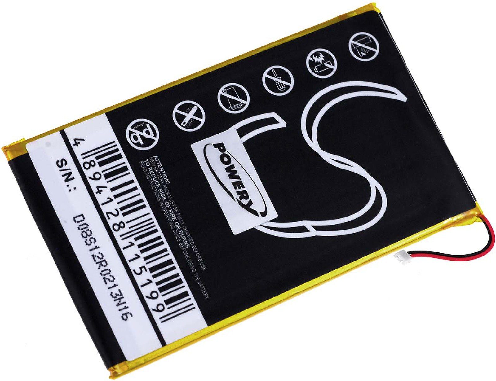 Powery Akku für EBook Tolino Vision 2 (2014) Akku 1500 mAh (3.7 V)