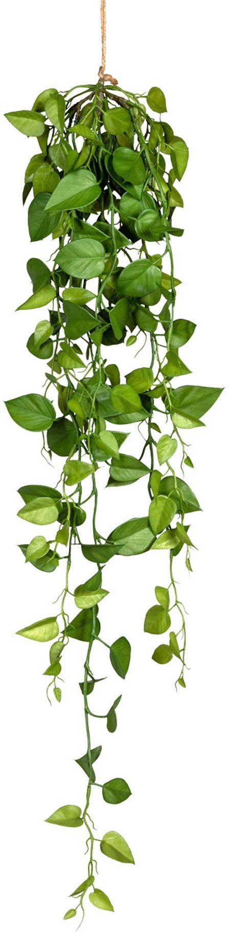 green, Höhe Kunstranke Creativ 95 Philodendron, cm Philodendron-Hängezopf