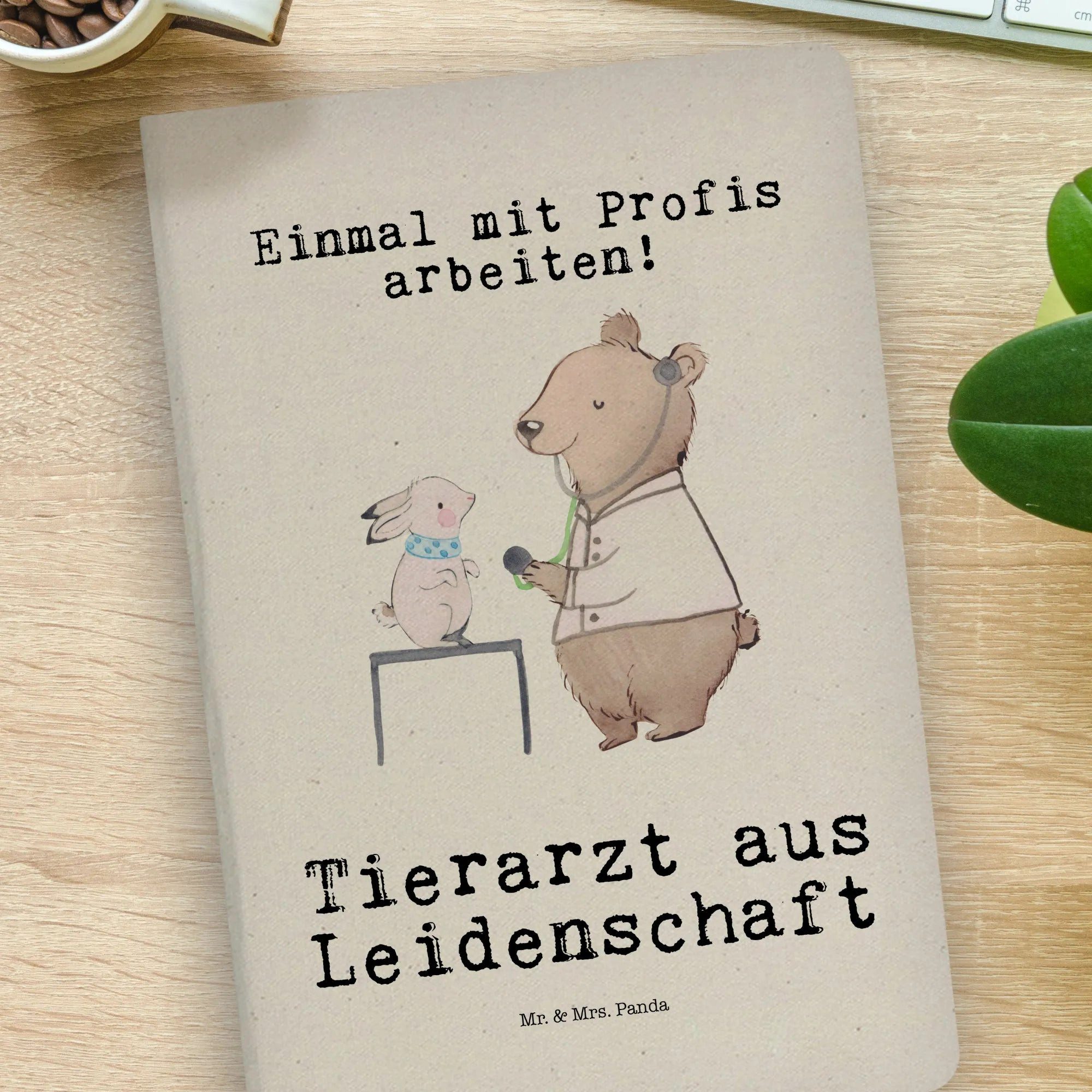 Thumbnail - Mr. & Mrs. Panda Notizbuch Tierarzt Leidenschaft - Transparent - Geschenk, Umweltfreundliches No Mr. & Mrs. Panda, Bezau...