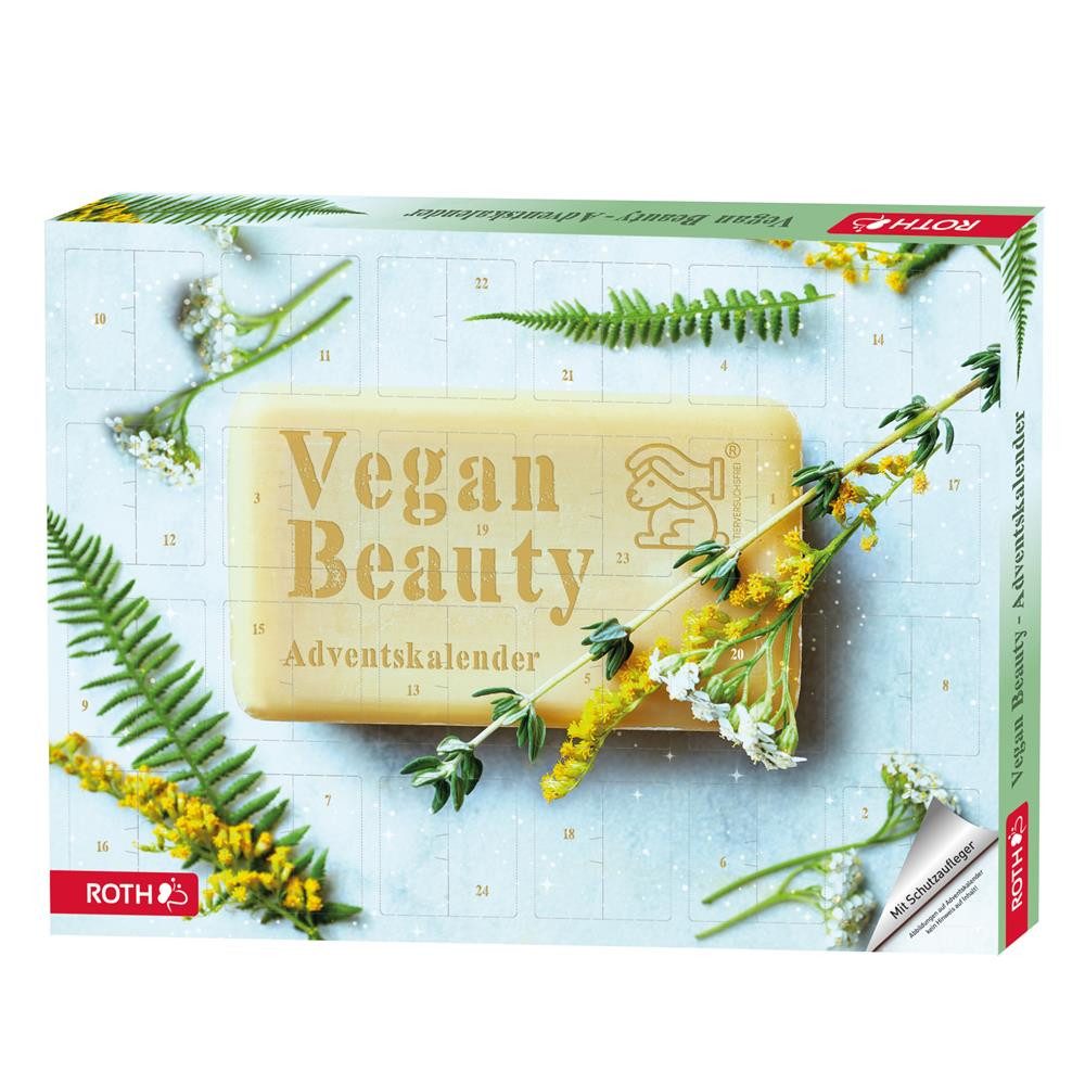 Roth Adventskalender Adventskalender Vegan Beauty, 24 vegane Kosmetikartikel für tierfreie Pflege im Advent