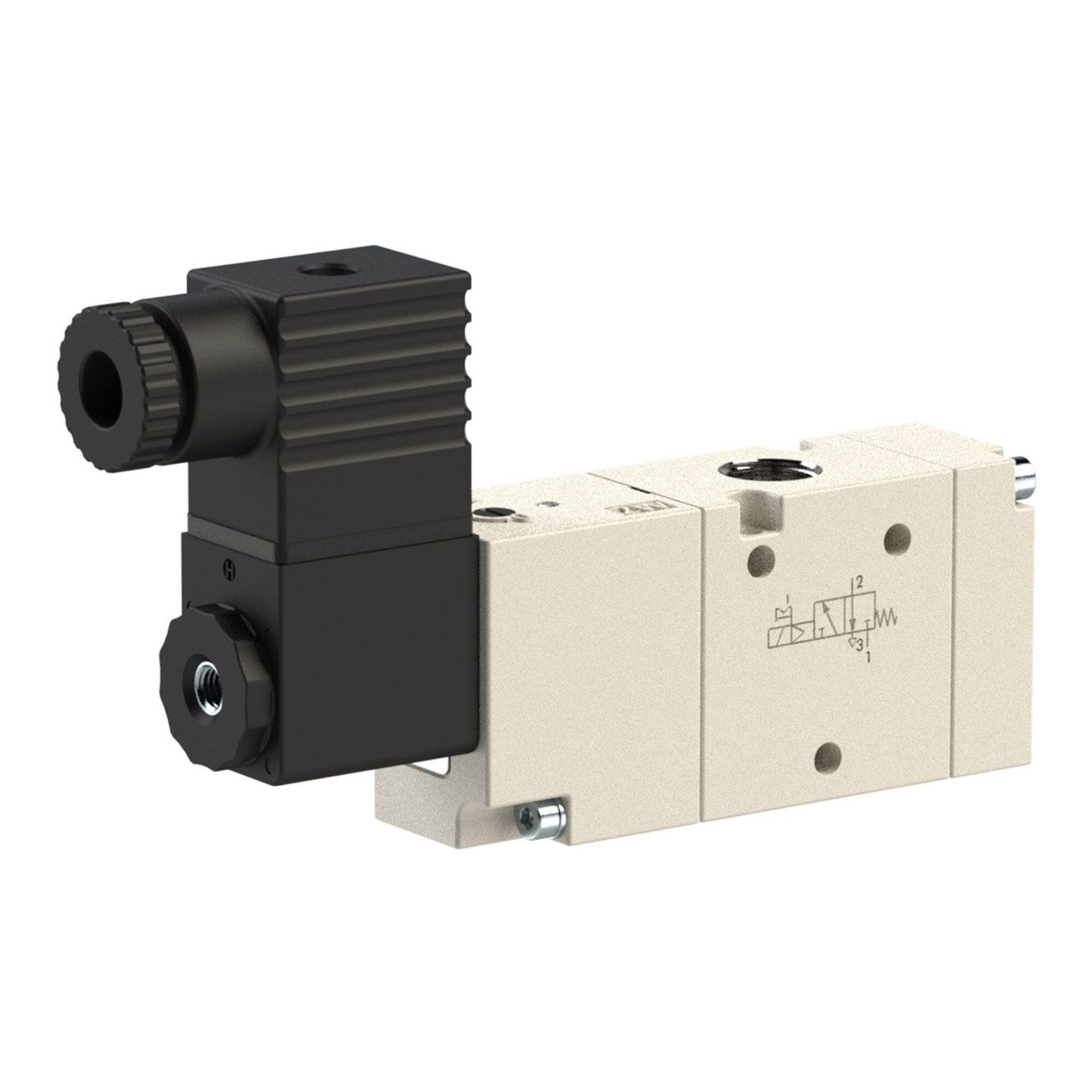 RIEGLER 3-Wege-Ventil Riegler 3/2-Wegeventil, elektropneu., monostabil, G 1/4, NC, 230 V, 50