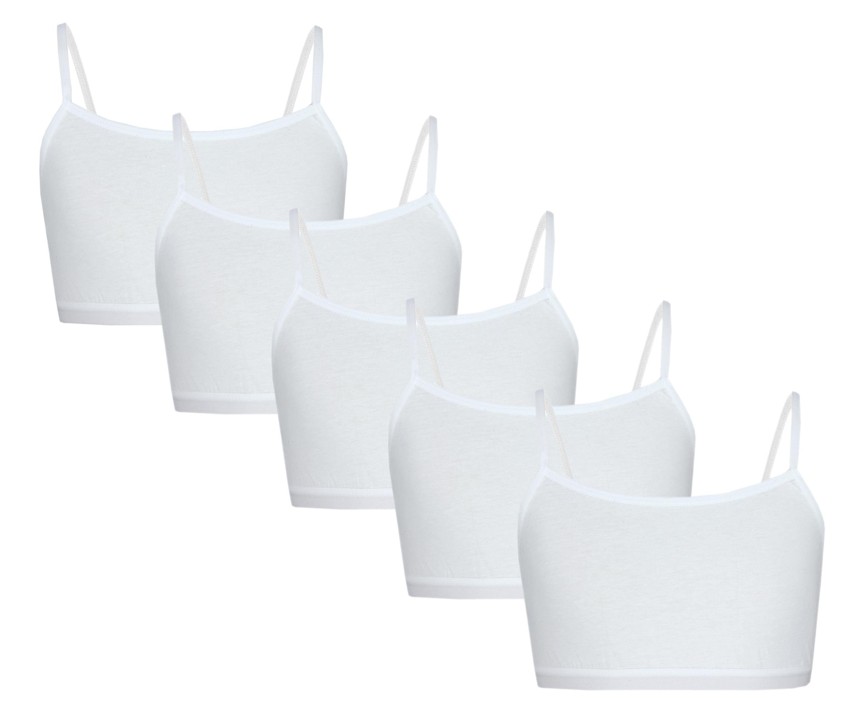 Bustier TupTam Mädchen Bustier mit Spaghettiträger 5er Pack