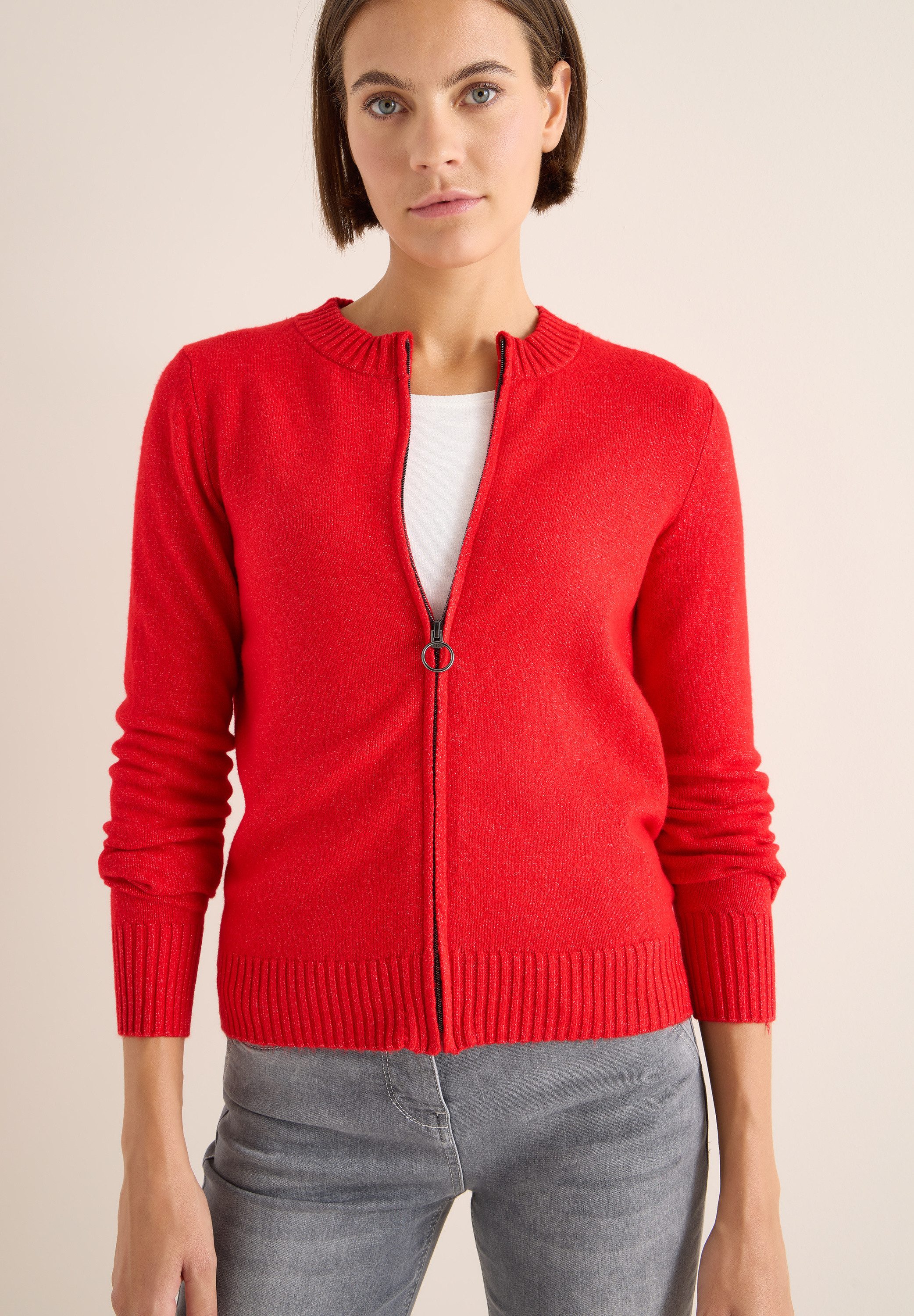 CECIL Cardigan mit Rippbündchen