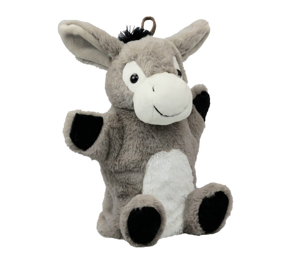 inware Kuscheltier Inware Handpuppe Esel grau 22 cm Kuscheltier