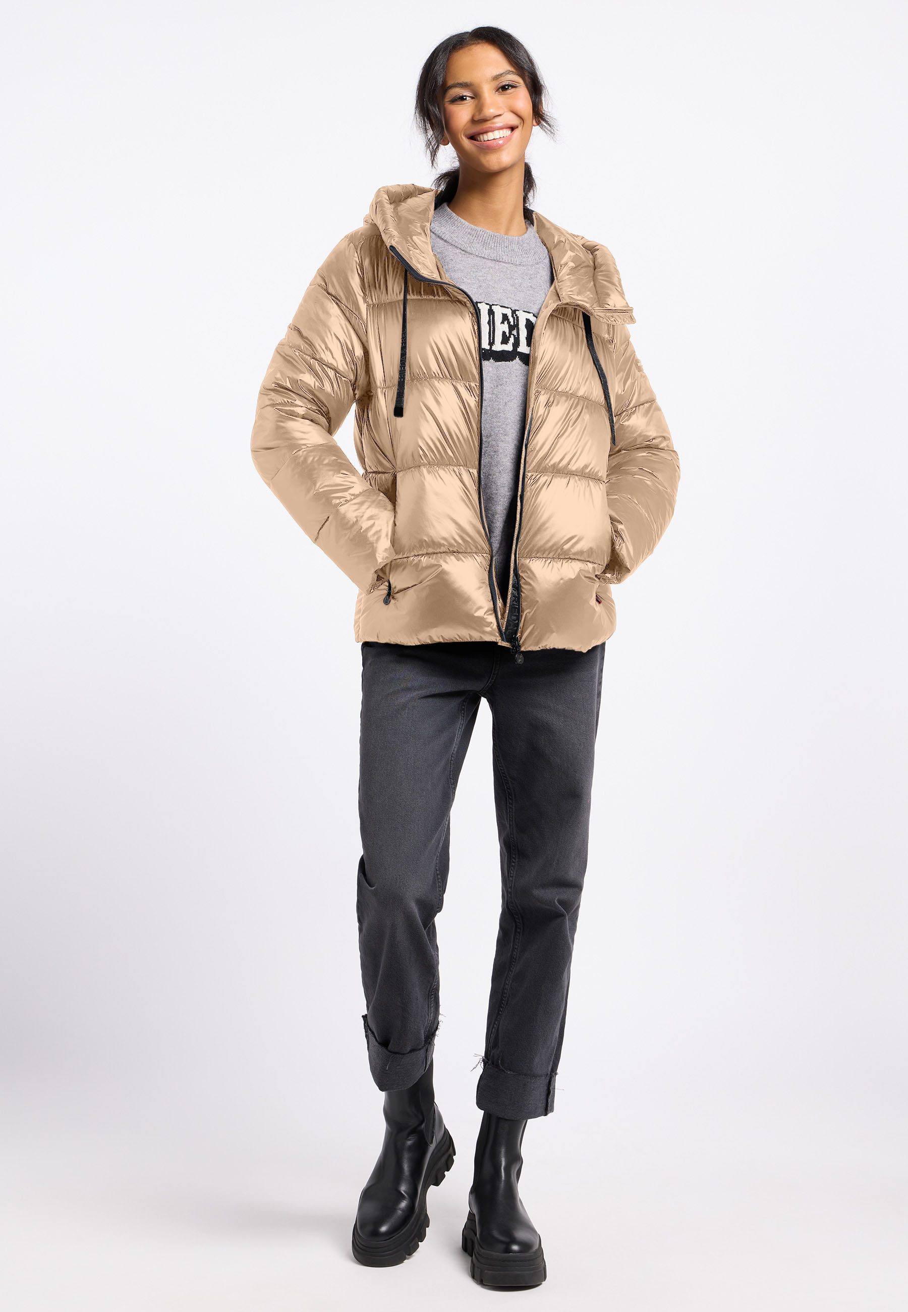 Frieda & Freddies Winterjacke Frieda & Freddies Steppjacke mit Kapuze