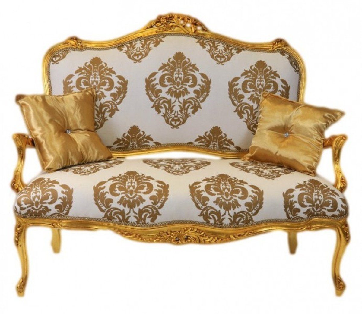 Barock Sofa Muster Padrino Stil italienischer / - Casa Gold Sofa Weiss-Gold Barock Möbel -