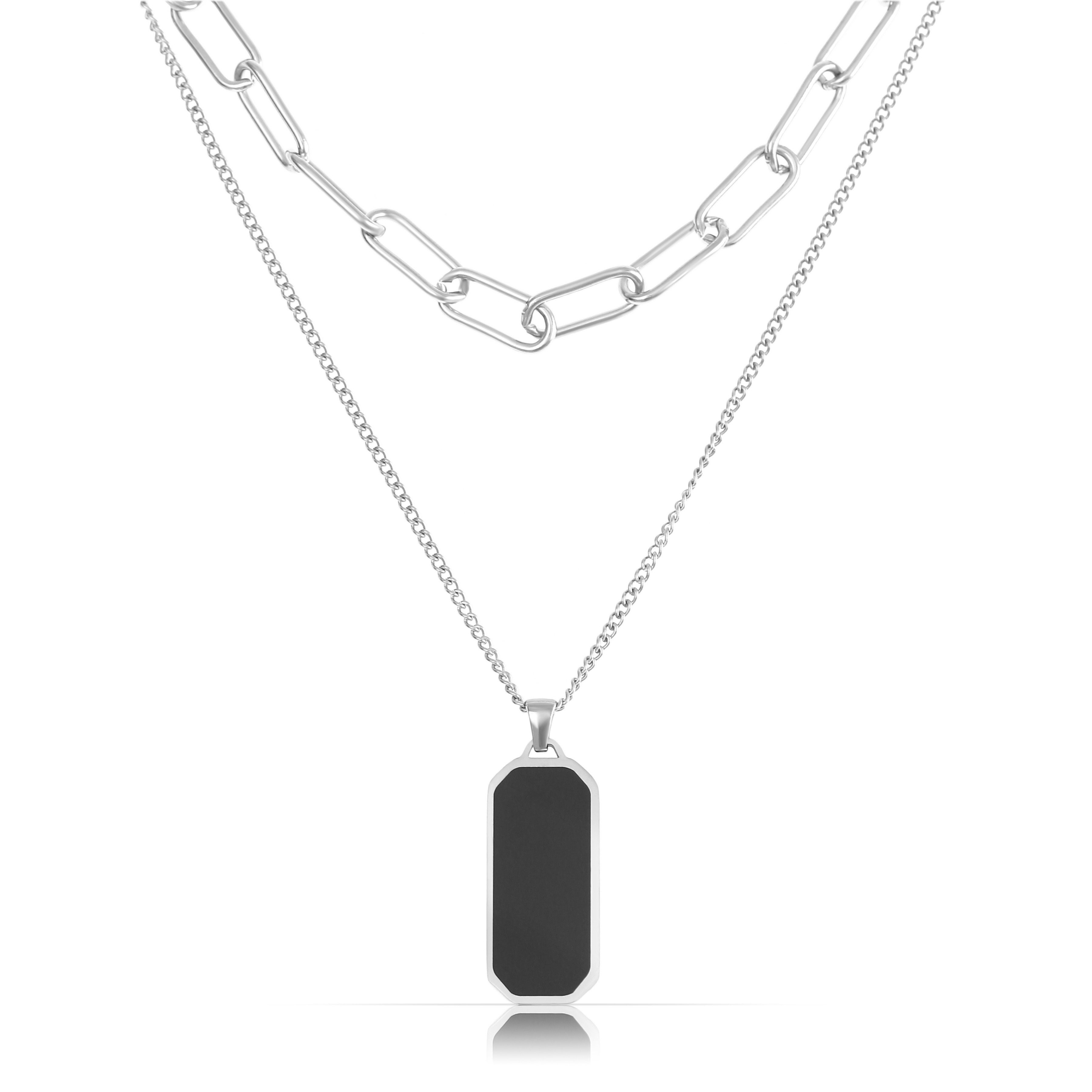 Made by Nami Edelstahlkette Doppellagige Herren günstig online kaufen