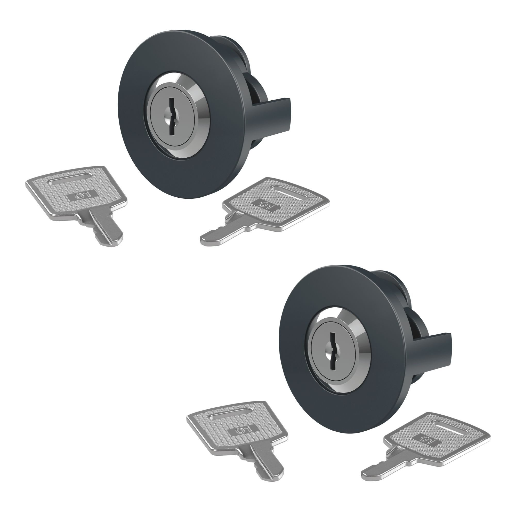 BASI Steckdose Steckdosenschloss, Kindersicherung, Spar-Set, 2-St., Gleichsperrend, 2 Schlüssel pro Schloss, Schuko Steckdosen, 2er Set