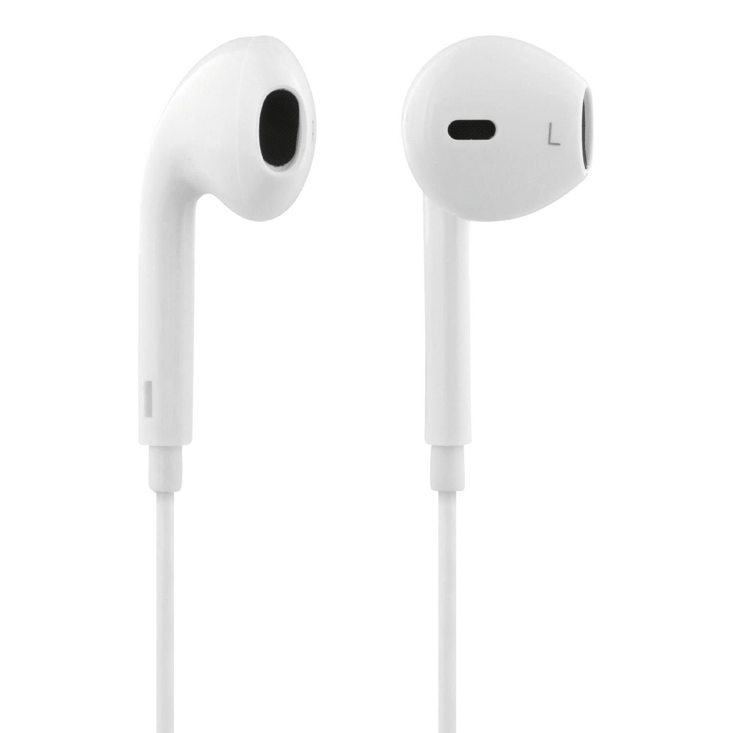 STREETZ Semi-In-Ear Headset/Kopfhörer 3,5 mm inkl. Mikrofon 1,2 m In-Ear-Kopfhörer (integriertes Mikrofon, inkl. 5 Jahre Herstellergarantie) weiß
