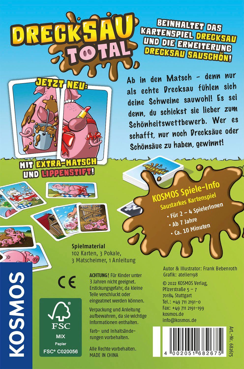 Kosmos Spiel Drecksau total, Kartenspiel