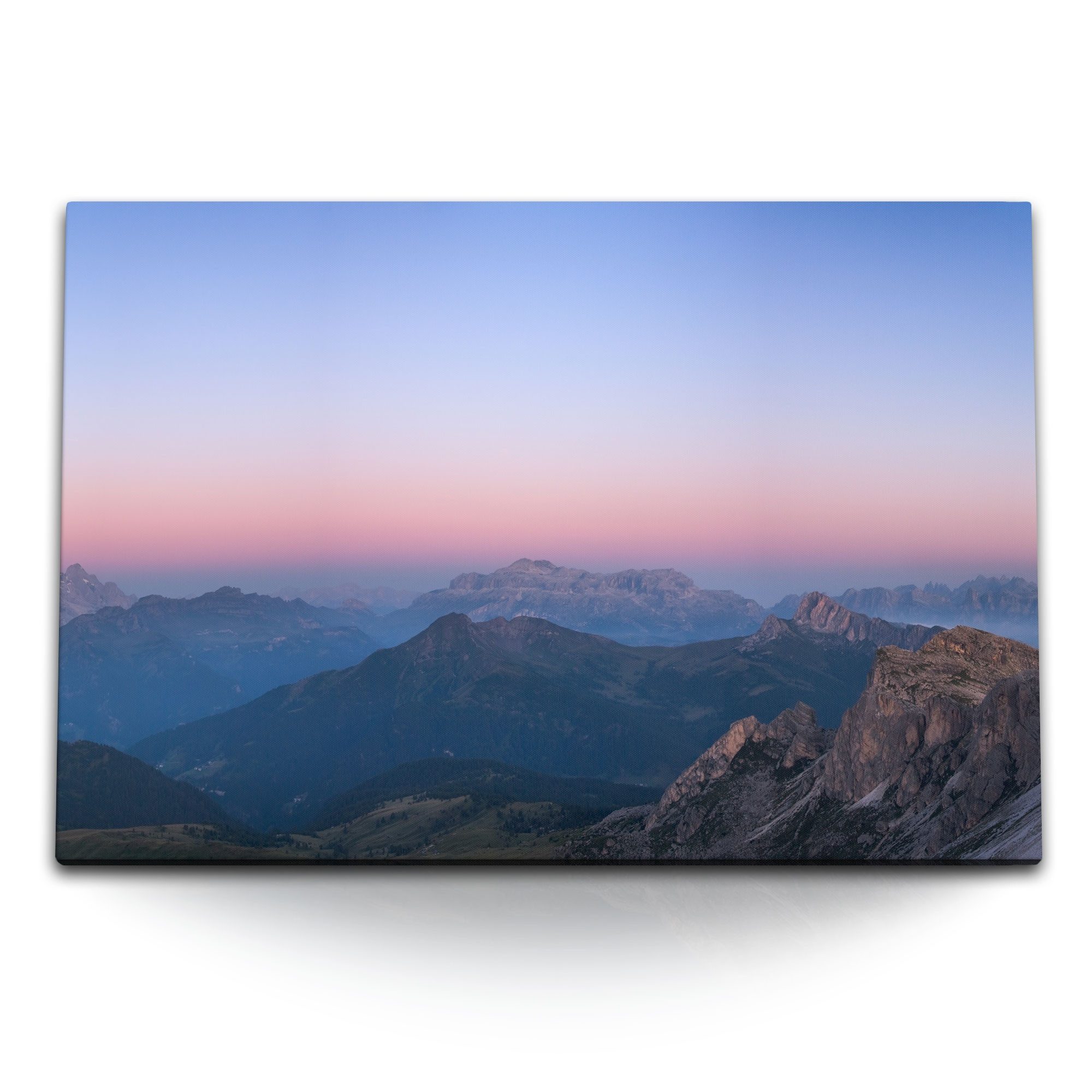 Leinwandbild 120x80cm Wandbild auf Leinwand Berge Berglandschaft Gebirge Bergkette
