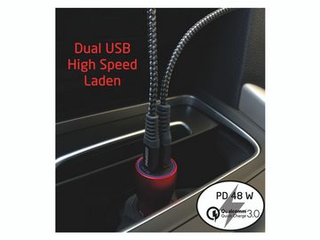 PROUSER PROUSER Dual KFZ USB-Lader 20166, 48 W, (QCPD1B) USB-Ladegerät