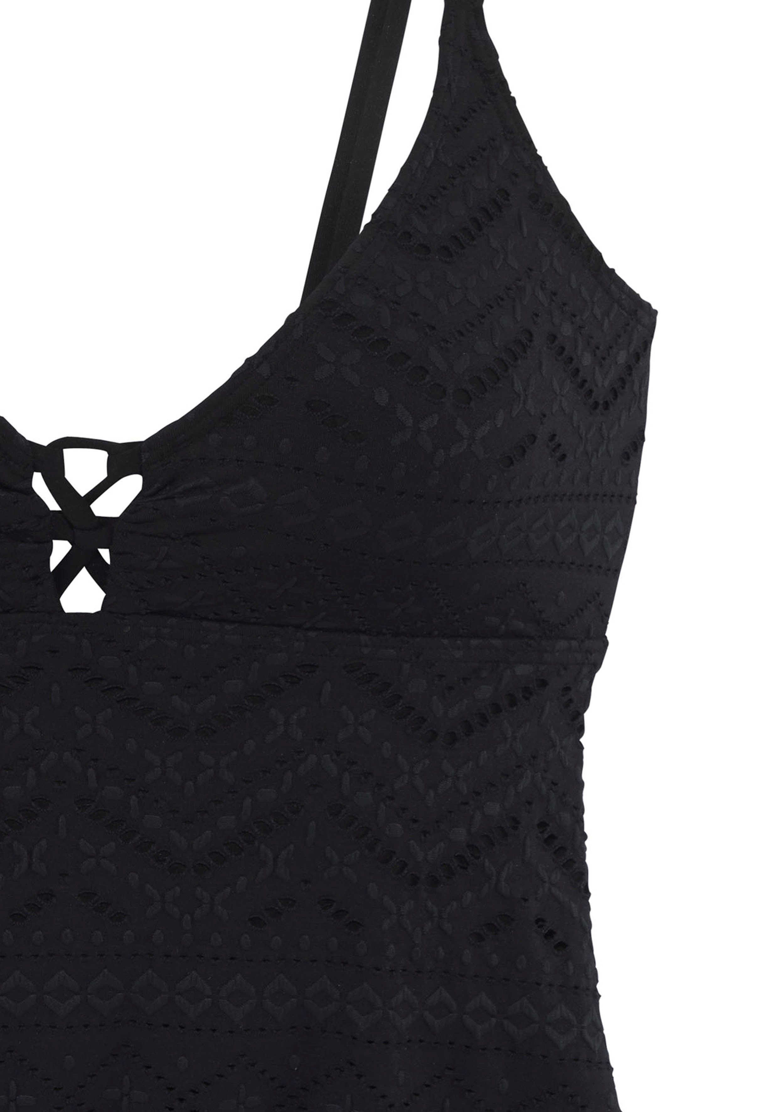 LASCANA Tankini-Top Omara, mit Lochstickerei