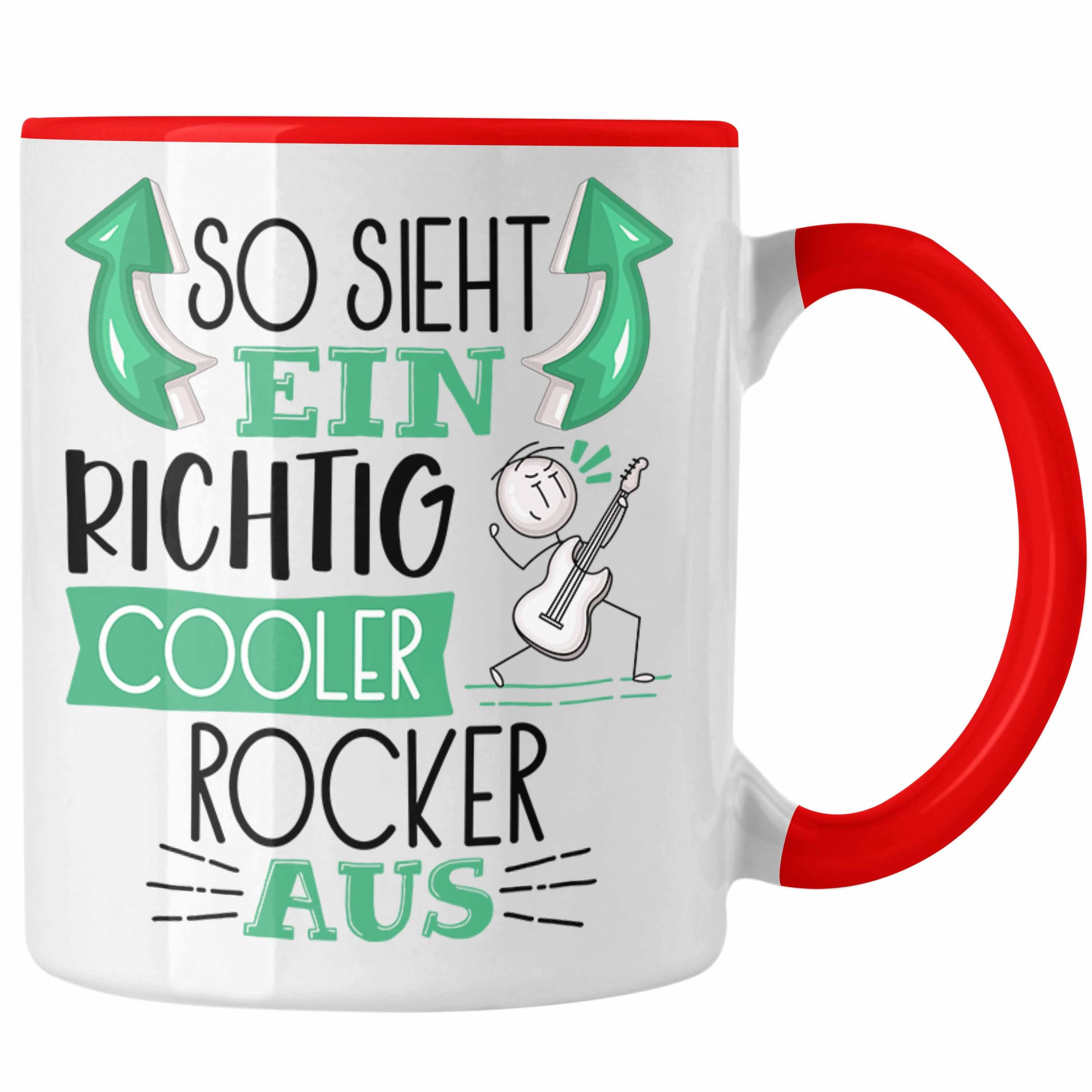 Geschenk Rocker So Ein Aus Trendation Cooler Rocker Richtig Tasse Tasse für Sieht Gebur Rot