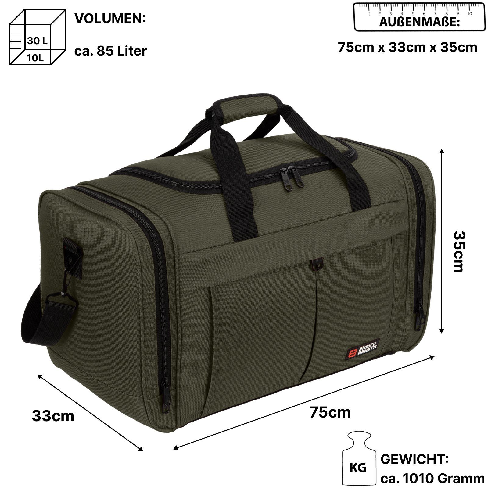 EAAKIE Sporttasche 85 L Reisetasche Saunatasche Sporttasche Fitnesstasche Damen Herren