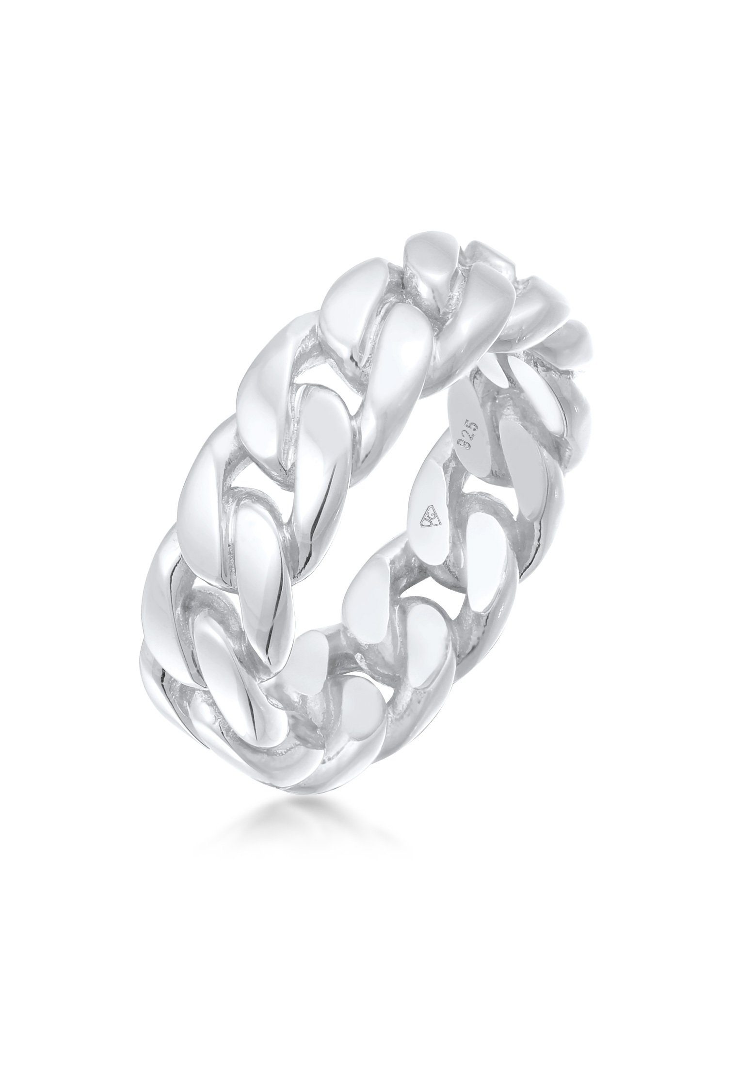 Elli Fingerring Bandring Chunky Chain Glieder Trend 925 Silber