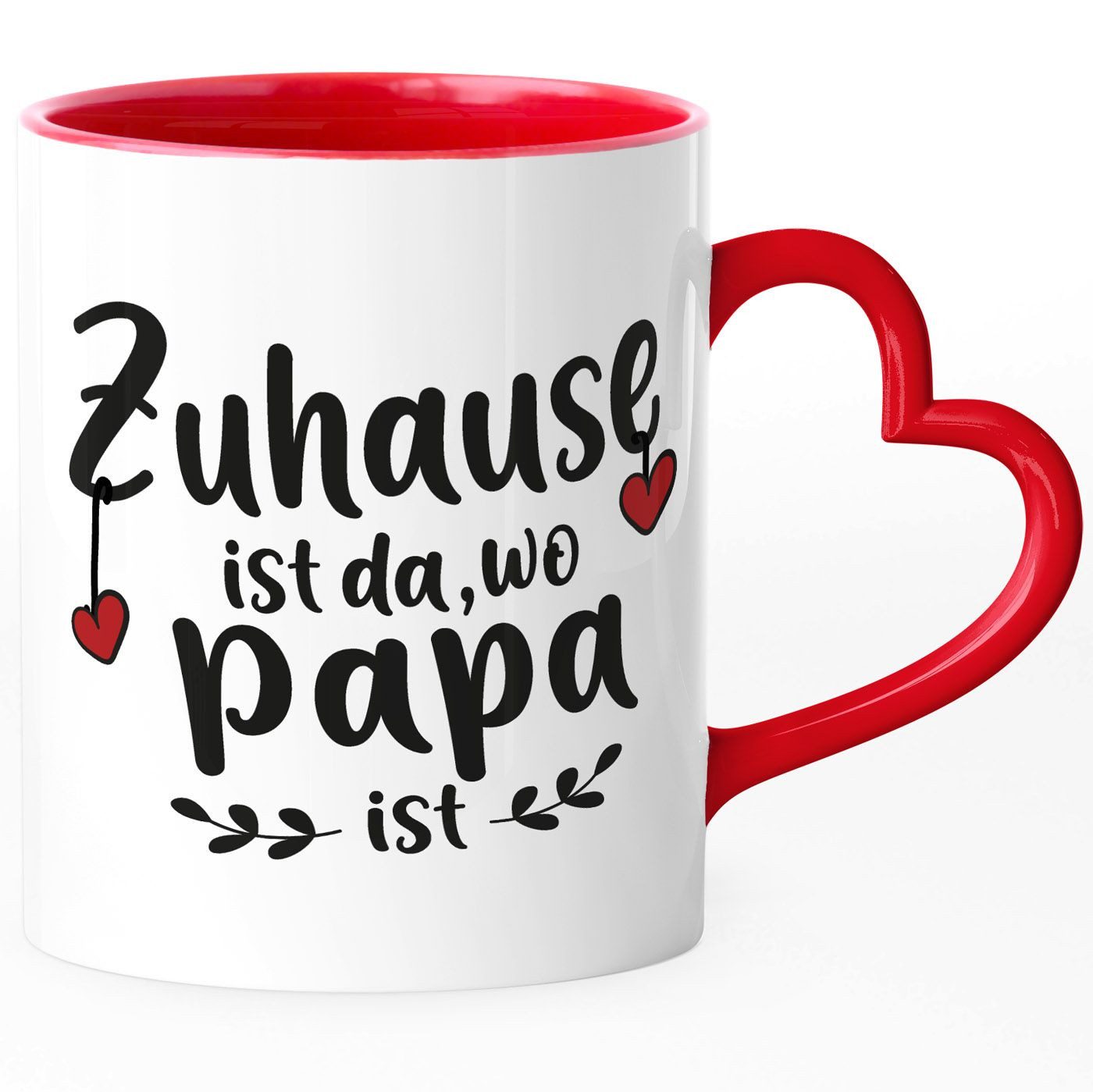 SpecialMe Tasse Kaffee-Tasse Zuhause ist da, wo Mama ist Geschenk für Mutti Muttertag, Keramik