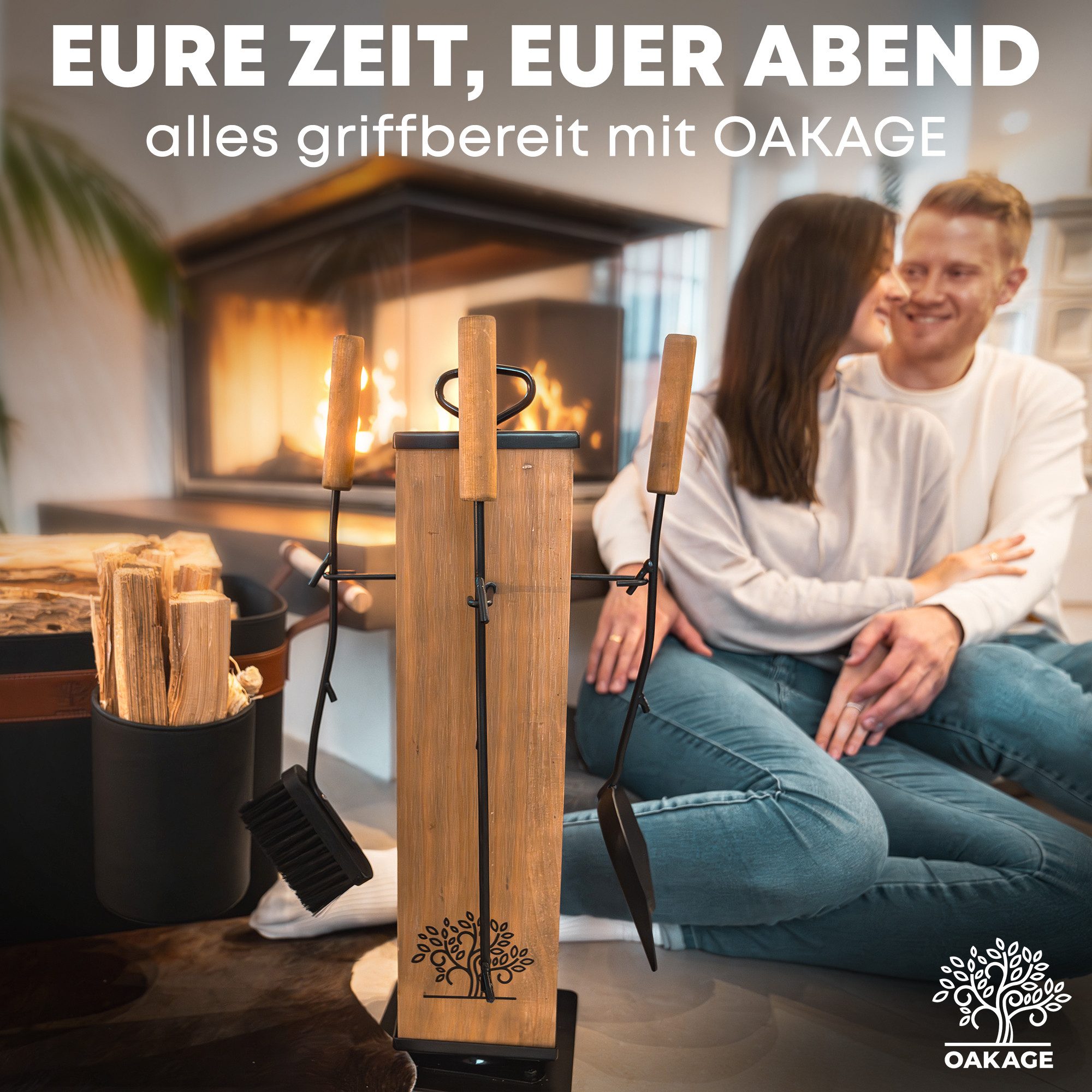 OAKAGE Kamingarnitur Kaminbesteck – Stilvolles Design trifft auf maximale F günstig online kaufen