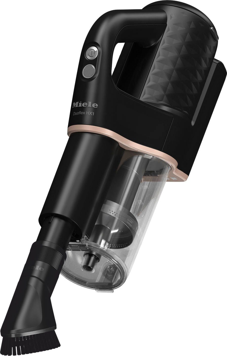 Miele Akku-Handstaubsauger Duoflex HX1 TotalCare, 2in1-Funktion, 210 W, beutellos, mit Elektrobürste MultiFloor und CarCare Set, Obsidianschwarz Roségold