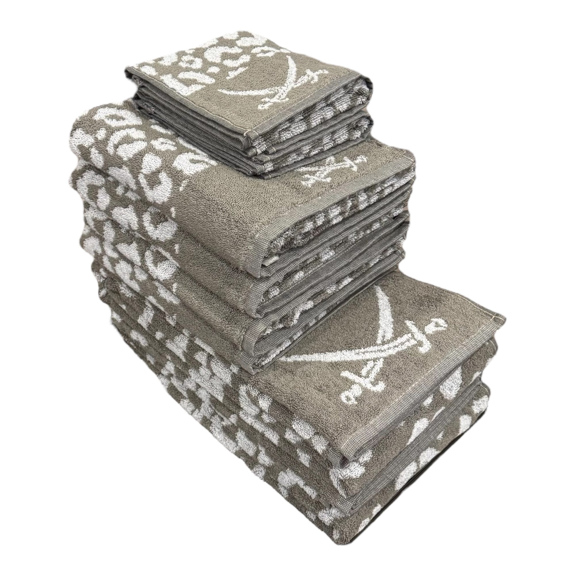 Sansibar Sylt Handtuch Set "LEO" hochwertiges Handtuchset Nr. 3 mit modernem Design, Baumwolle (8-St), 100 % Baumwolle, hautfreundlich, leicht gezwirnt