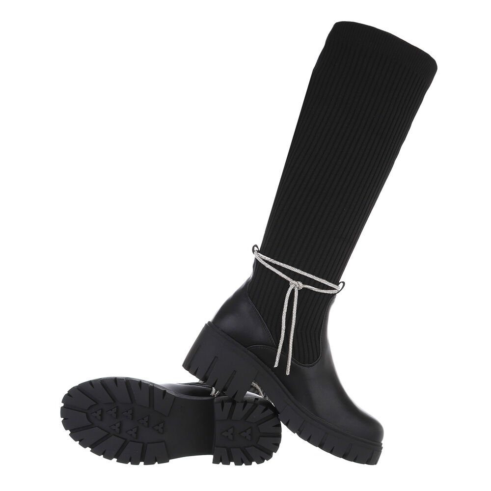Ital-Design Damen Freizeit Plateaustiefel (85136900) Blockabsatz günstig online kaufen