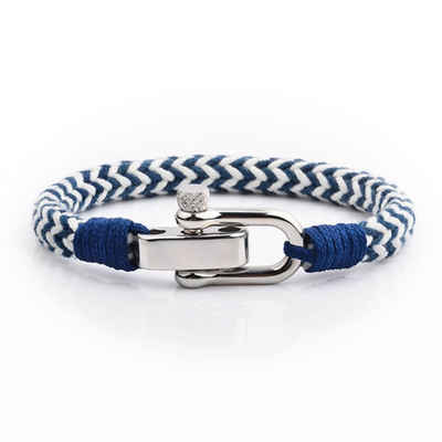 UNIQAL.de Armband Maritime Armband aus Segeltau "OCEAN" nautics, maritime, Schäckel (Edelstahl, Segeltau, Casual Style, handgefertigt)