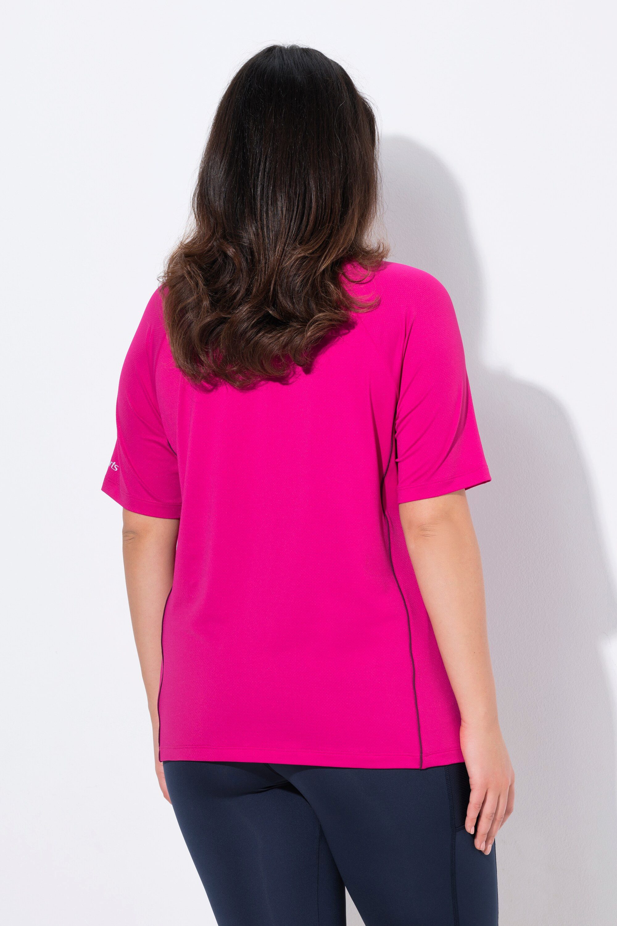 Ulla Popken T-Shirt T-Shirt V-Ausschnitt Halbarm