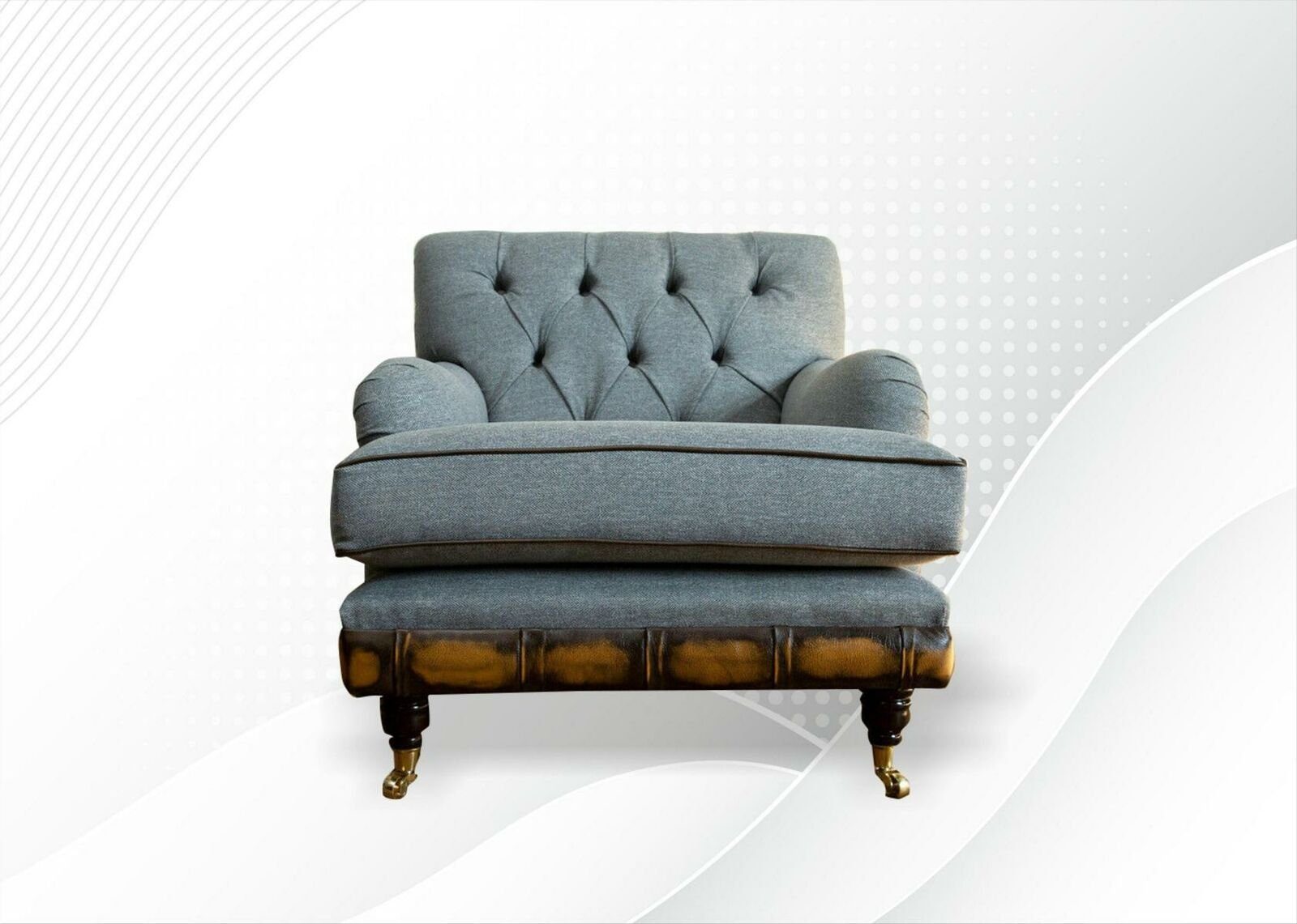 JVmoebel Sessel, Design Luxus Chair Sessel 1 Sitzer Lounge Chaise Sofa Leder Textil