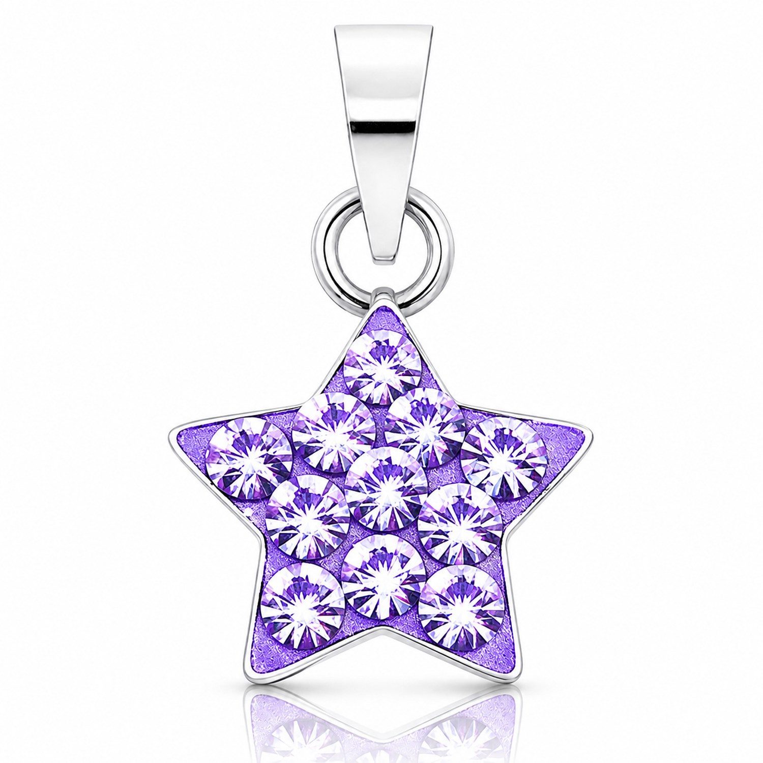 LUISIA® Kettenanhänger "Stern" mit Kristallen von Swarovski® - 925 Sterling Silber (inkl. Schmuckbox)
