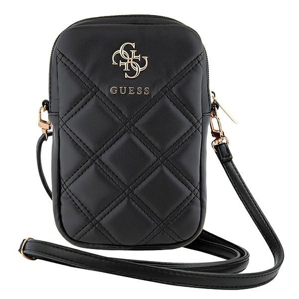 Guess Handytasche Umhängetasche Schultertasche Handybeutel (Spar-Set, 1-tlg., 19 x 12 x 4 cm gesteppt), gestepptes Kunstleder, verstellbarer Riemen, Reißverschluss