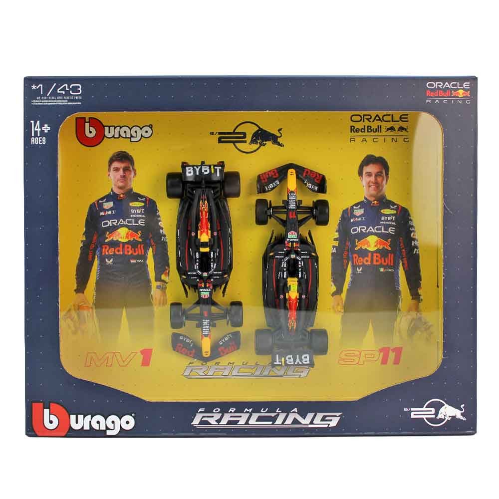 Bburago Modellauto Red Bull RB20 2024 Rennwagen - Maßstab 1:43, (2-tlg)