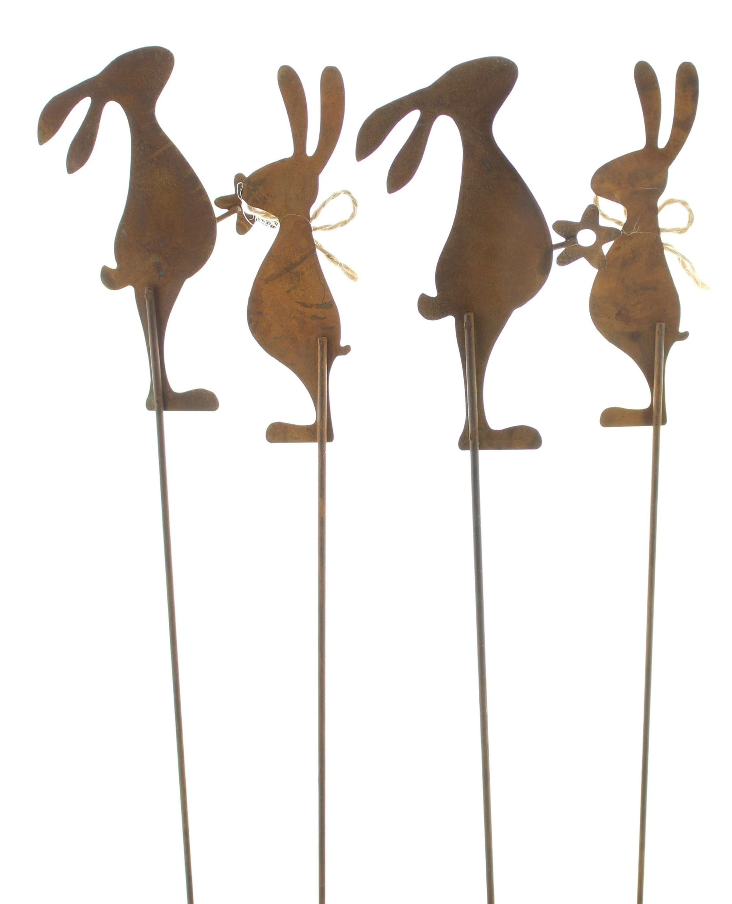 Frank Flechtwaren Osterhase Stecker "Osterhase", 4er Set