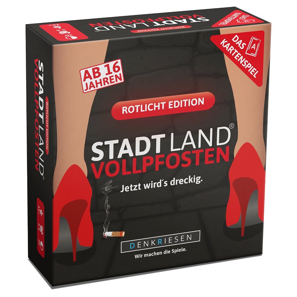 Denkriesen Spiel, STADT LAND VOLLPFOSTEN - Das Kartenspiel: Rotlicht Edition, ab 16 Jahren