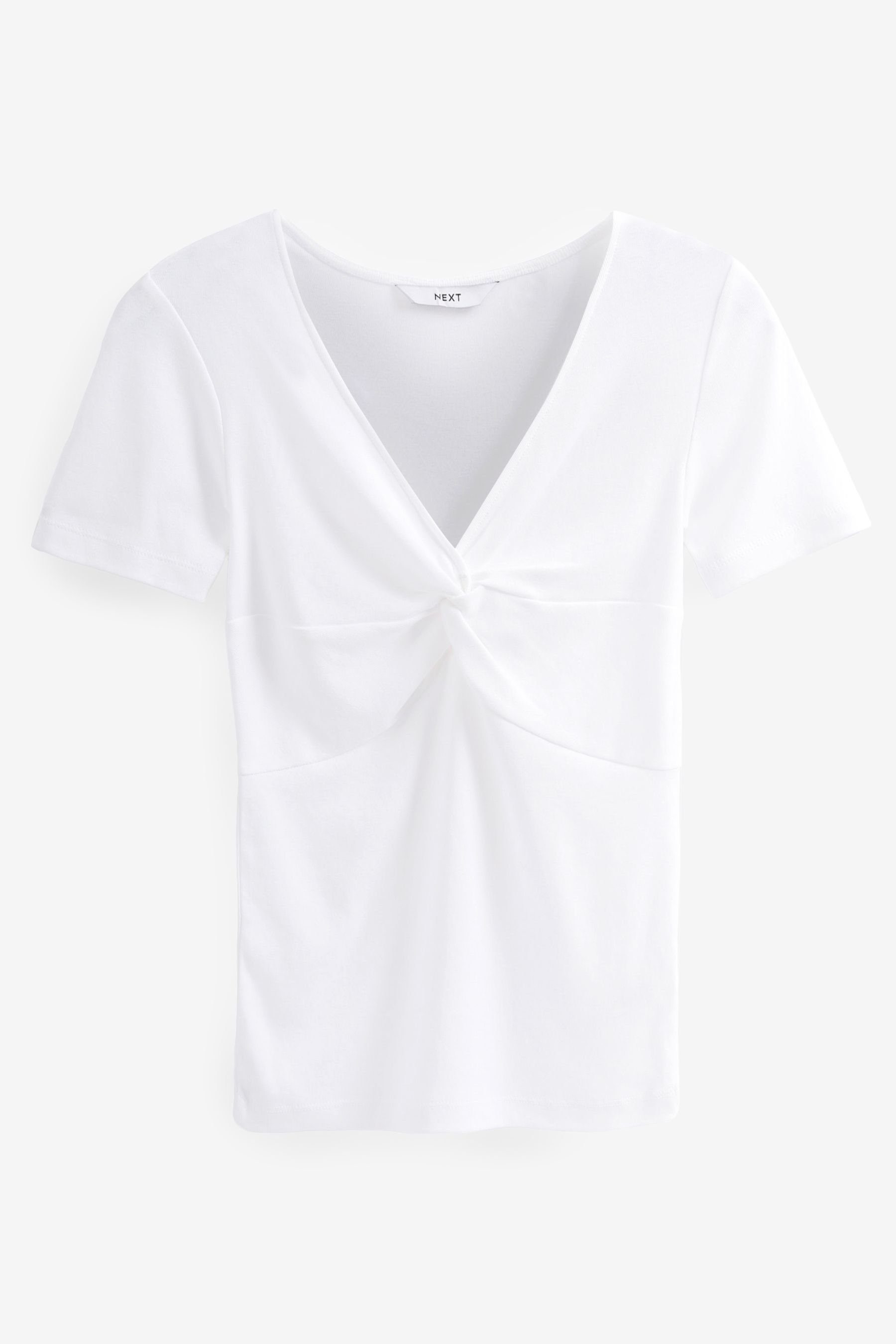 Next T-Shirt Langärmliges Shirt mit Knoten (1-tlg) White