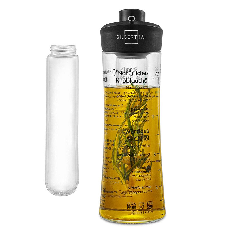SILBERTHAL Ölspender Ölflasche mit Glasfilter