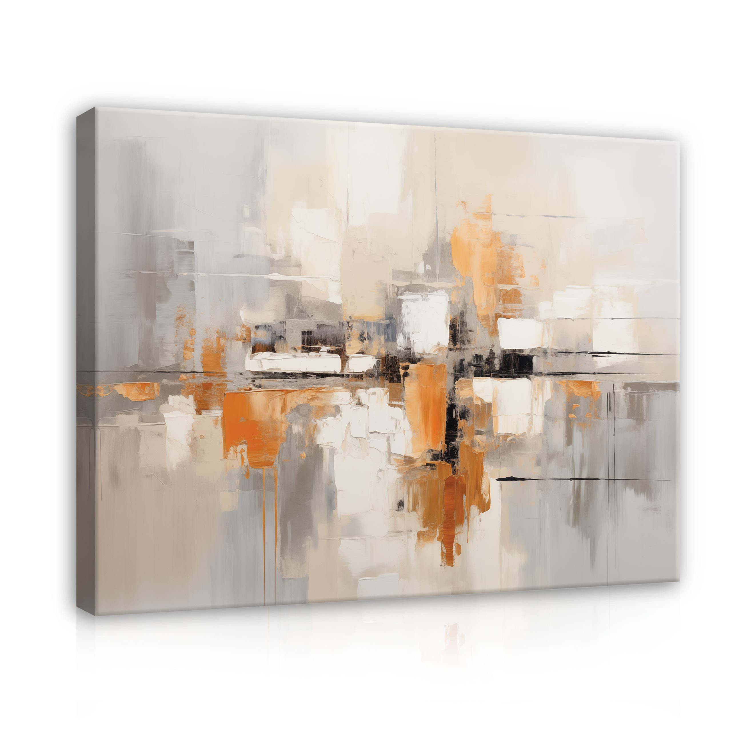 Wallarena Leinwandbild Abstrakt Grau Loft Kunst günstig online kaufen