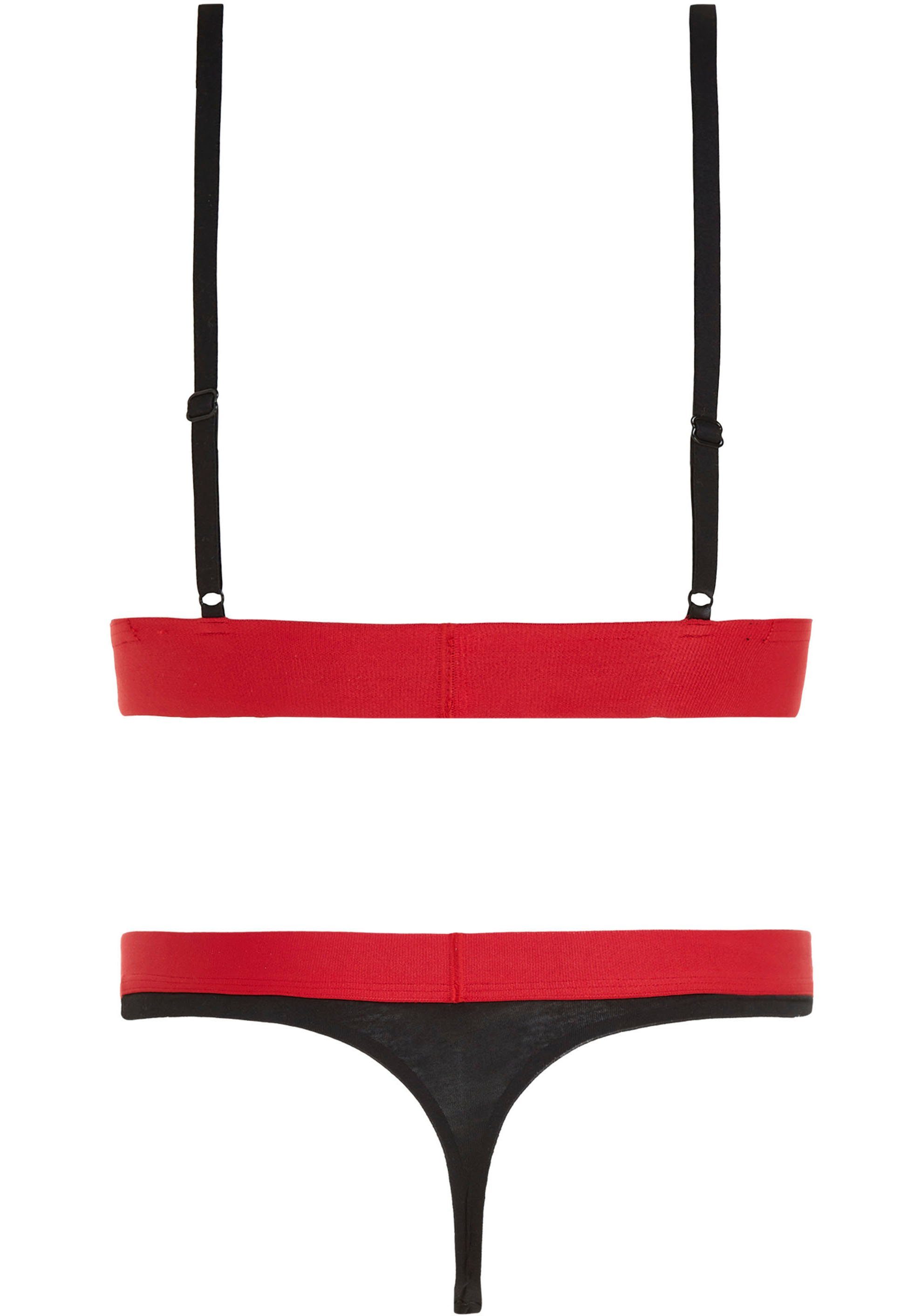 BH Slip) 2-tlg., 2er BRA Slip + SET mit im Calvin Klein Set (Set, Bandeau-BH Underwear UNLINED